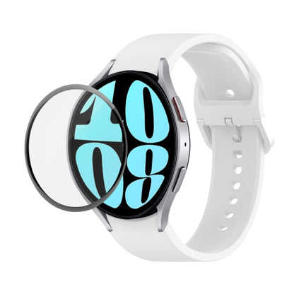 JUNSUNMAY Sangle réglable en silicone + Kit de protection d'écran PMMA à couverture complète, For Samsung Galaxy Watch6 Classic 47mm, For Samsung Galaxy Watch6 44mm, For Samsung Galaxy Watch6 40mm, For Samsung Galaxy Watch6 Classic 43mm