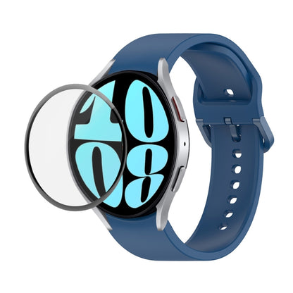JUNSUNMAY Sangle réglable en silicone + Kit de protection d'écran PMMA à couverture complète, For Samsung Galaxy Watch6 Classic 47mm, For Samsung Galaxy Watch6 44mm, For Samsung Galaxy Watch6 40mm, For Samsung Galaxy Watch6 Classic 43mm
