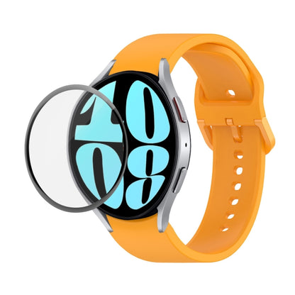 JUNSUNMAY Sangle réglable en silicone + Kit de protection d'écran PMMA à couverture complète, For Samsung Galaxy Watch6 Classic 47mm, For Samsung Galaxy Watch6 44mm, For Samsung Galaxy Watch6 40mm, For Samsung Galaxy Watch6 Classic 43mm