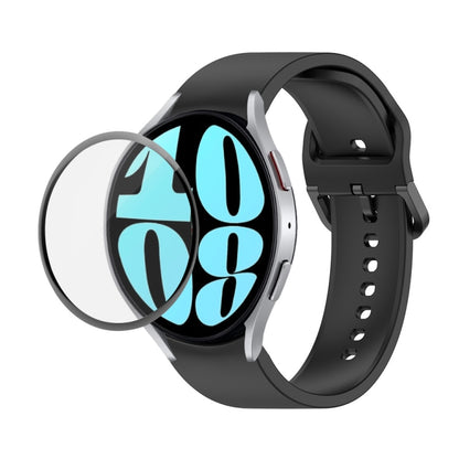 JUNSUNMAY Sangle réglable en silicone + Kit de protection d'écran PMMA à couverture complète, For Samsung Galaxy Watch6 Classic 47mm, For Samsung Galaxy Watch6 44mm, For Samsung Galaxy Watch6 40mm, For Samsung Galaxy Watch6 Classic 43mm