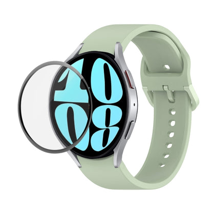 JUNSUNMAY Sangle réglable en silicone + Kit de protection d'écran PMMA à couverture complète, For Samsung Galaxy Watch6 Classic 47mm, For Samsung Galaxy Watch6 44mm, For Samsung Galaxy Watch6 40mm, For Samsung Galaxy Watch6 Classic 43mm