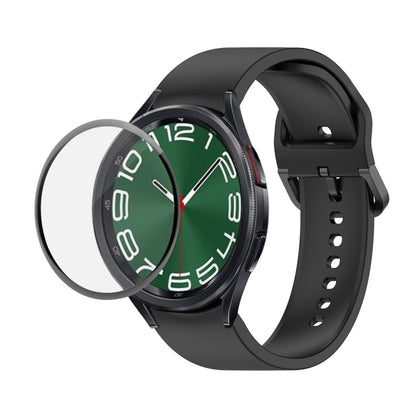 JUNSUNMAY Sangle réglable en silicone + Kit de protection d'écran PMMA à couverture complète, For Samsung Galaxy Watch6 Classic 47mm, For Samsung Galaxy Watch6 44mm, For Samsung Galaxy Watch6 40mm, For Samsung Galaxy Watch6 Classic 43mm