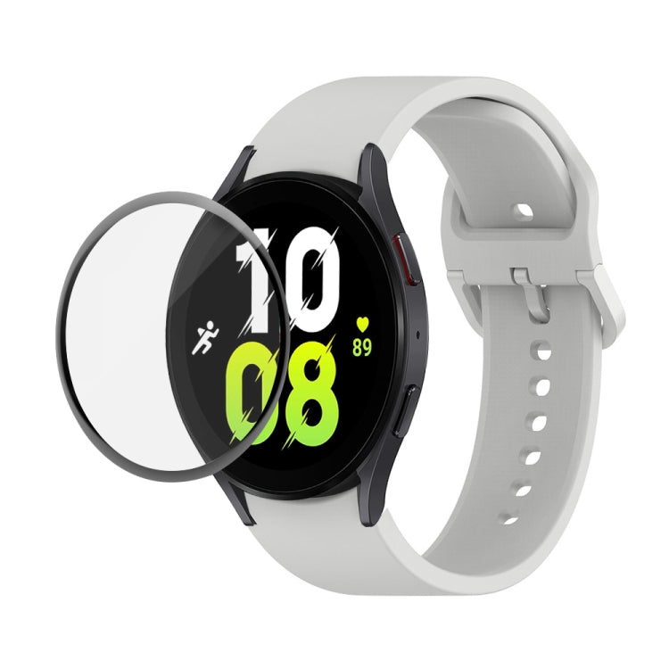 JUNSUNMAY Sangle réglable en silicone + Kit de protection d'écran PMMA à couverture complète, For Samsung Galaxy Watch5 44mm, For Samsung Galaxy Watch5 Pro 45mm, For Samsung Galaxy Watch5 40mm, For Samsung Galaxy Watch4 44mm