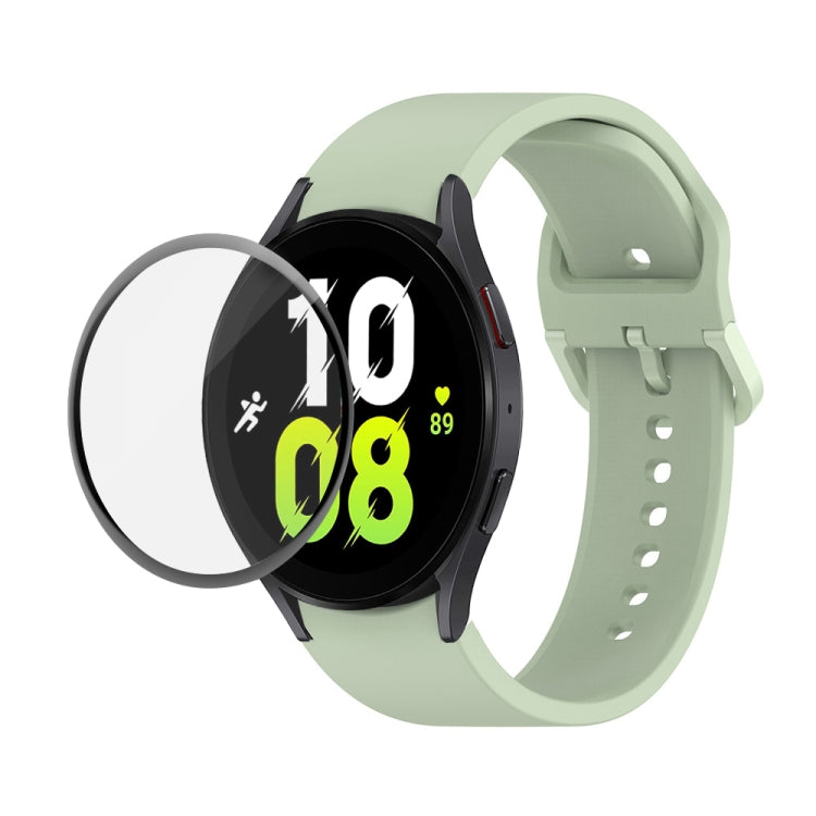 JUNSUNMAY Sangle réglable en silicone + Kit de protection d'écran PMMA à couverture complète, For Samsung Galaxy Watch5 44mm, For Samsung Galaxy Watch5 Pro 45mm, For Samsung Galaxy Watch5 40mm, For Samsung Galaxy Watch4 44mm
