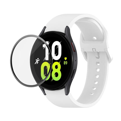 JUNSUNMAY Sangle réglable en silicone + Kit de protection d'écran PMMA à couverture complète, For Samsung Galaxy Watch5 44mm, For Samsung Galaxy Watch5 Pro 45mm, For Samsung Galaxy Watch5 40mm, For Samsung Galaxy Watch4 44mm