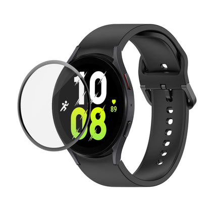 JUNSUNMAY Sangle réglable en silicone + Kit de protection d'écran PMMA à couverture complète, For Samsung Galaxy Watch5 44mm, For Samsung Galaxy Watch5 Pro 45mm, For Samsung Galaxy Watch5 40mm, For Samsung Galaxy Watch4 44mm