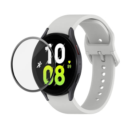 JUNSUNMAY Sangle réglable en silicone + Kit de protection d'écran PMMA à couverture complète, For Samsung Galaxy Watch5 44mm, For Samsung Galaxy Watch5 Pro 45mm, For Samsung Galaxy Watch5 40mm, For Samsung Galaxy Watch4 44mm