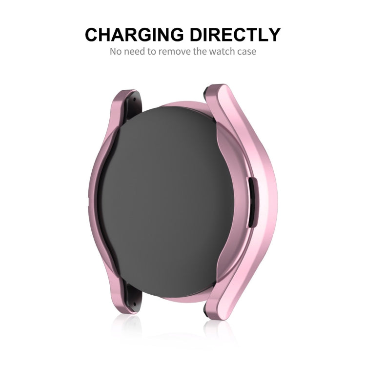 Coque ENKAY Hat-Prince en TPU souple galvanisé + protecteur d'écran en verre 9H de 0,2 mm, For Samsung Galaxy Watch6 Classic 47mm, For Samsung Galaxy Watch6 Classic 43mm