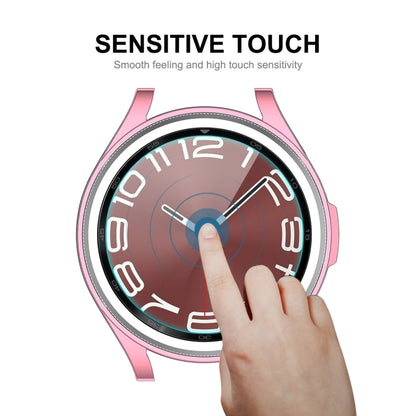 Coque ENKAY Hat-Prince en TPU souple galvanisé + protecteur d'écran en verre 9H de 0,2 mm, For Samsung Galaxy Watch6 Classic 47mm, For Samsung Galaxy Watch6 Classic 43mm