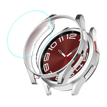Coque ENKAY Hat-Prince en TPU souple galvanisé + protecteur d'écran en verre 9H de 0,2 mm, For Samsung Galaxy Watch6 Classic 47mm, For Samsung Galaxy Watch6 Classic 43mm