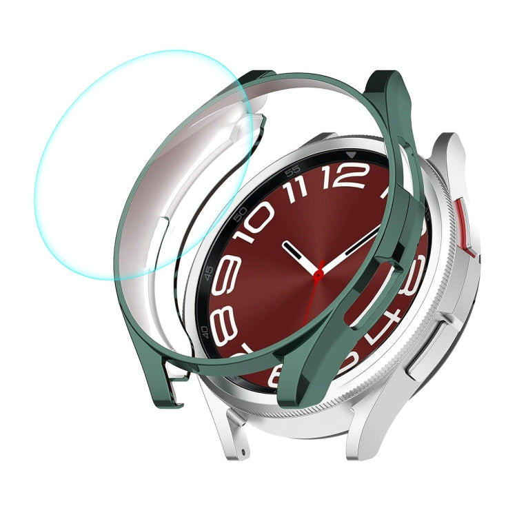Coque ENKAY Hat-Prince en TPU souple galvanisé + protecteur d'écran en verre 9H de 0,2 mm, For Samsung Galaxy Watch6 Classic 47mm, For Samsung Galaxy Watch6 Classic 43mm