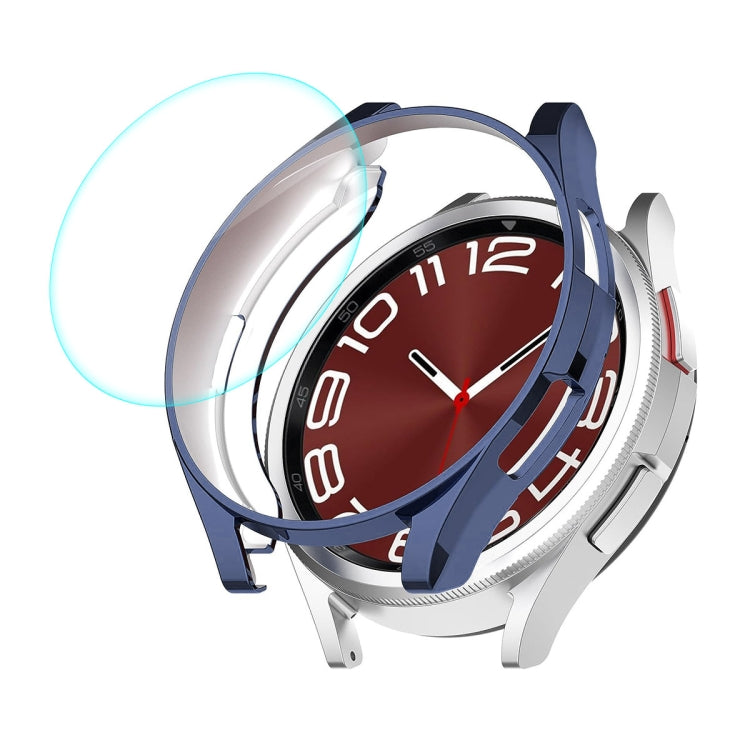 Coque ENKAY Hat-Prince en TPU souple galvanisé + protecteur d'écran en verre 9H de 0,2 mm, For Samsung Galaxy Watch6 Classic 47mm, For Samsung Galaxy Watch6 Classic 43mm