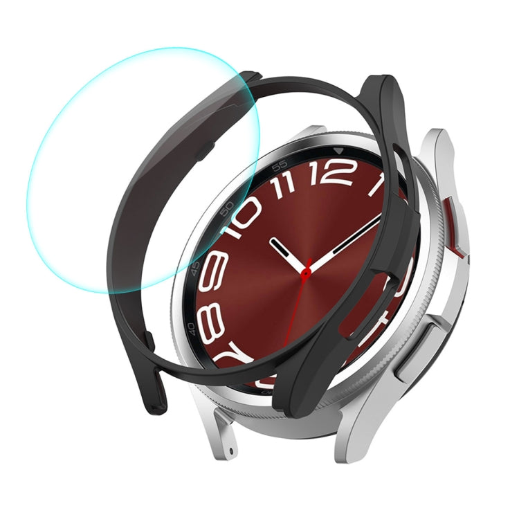 ENKAY Hat-Prince Boîtier PC rigide galvanisé + protecteur d'écran en verre 0,2 mm 9H, For Samsung Galaxy Watch6 Classic 47mm, For Samsung Galaxy Watch6 44mm, For Samsung Galaxy Watch6 40mm, For Samsung Galaxy Watch6 Classic 43mm