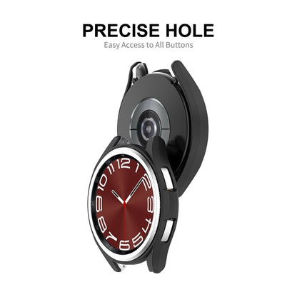 ENKAY Hat-Prince Boîtier PC rigide galvanisé + protecteur d'écran en verre 0,2 mm 9H, For Samsung Galaxy Watch6 Classic 47mm, For Samsung Galaxy Watch6 44mm, For Samsung Galaxy Watch6 40mm, For Samsung Galaxy Watch6 Classic 43mm