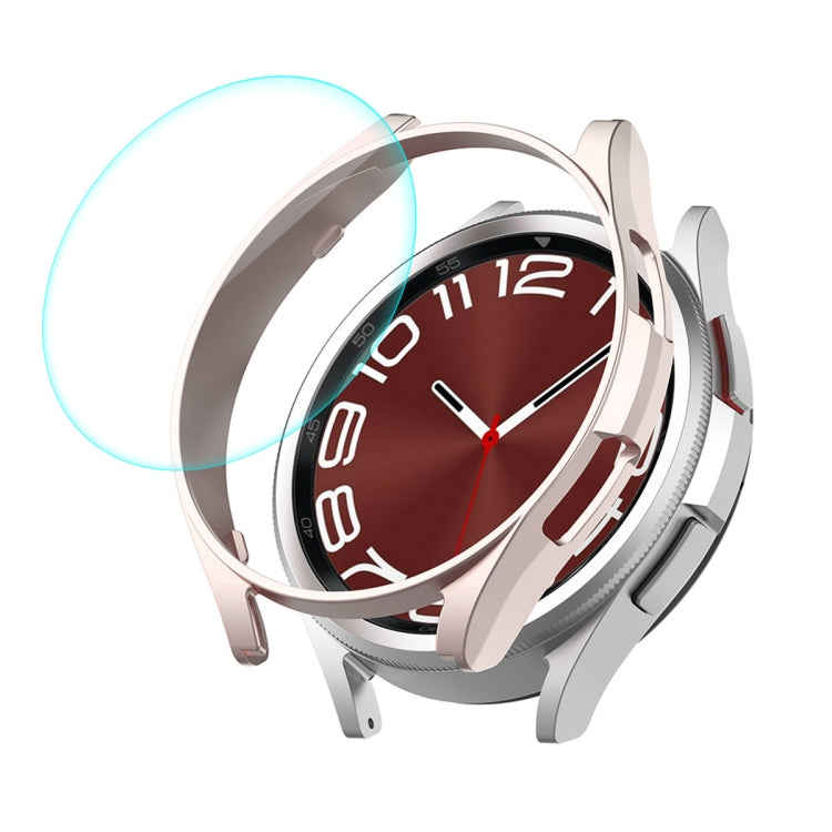 ENKAY Hat-Prince Boîtier PC rigide galvanisé + protecteur d'écran en verre 0,2 mm 9H, For Samsung Galaxy Watch6 Classic 47mm, For Samsung Galaxy Watch6 44mm, For Samsung Galaxy Watch6 40mm, For Samsung Galaxy Watch6 Classic 43mm