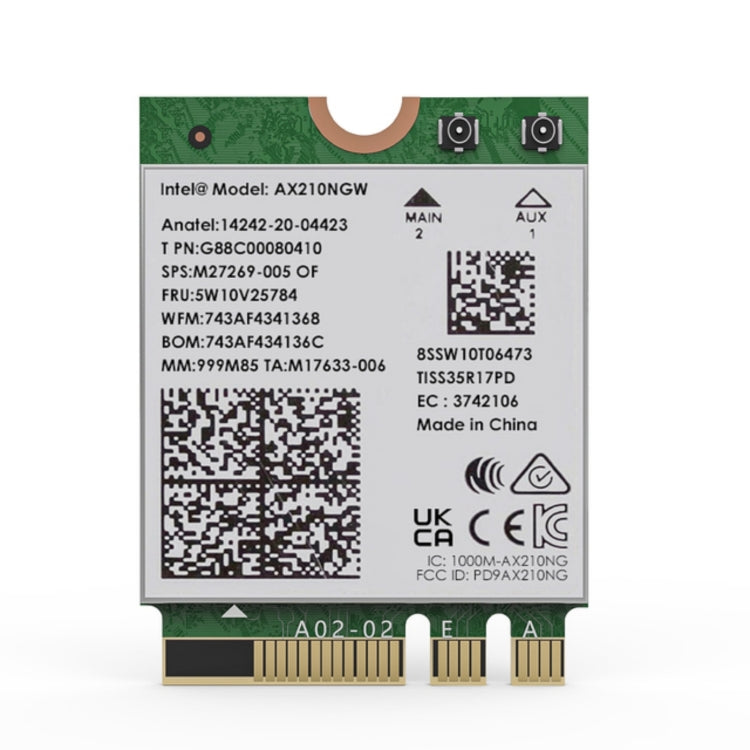 WAVLINK WN675X3M Module de carte réseau Wi-Fi 6E tri-bande BT 5.2 adaptateur réseau 5400Mbps, WN675X3M