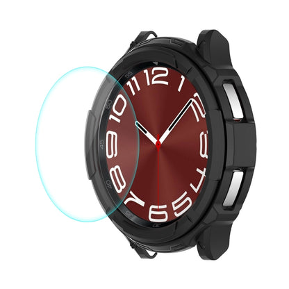 ENKAY Hat-Prince Boîtier de montre Armor 2 en 1 en TPU + Protecteur d'écran en verre trempé 0,2 mm 9H, For Samsung Galaxy Watch6 Classic 47mm, For Samsung Galaxy Watch6 Classic 43mm