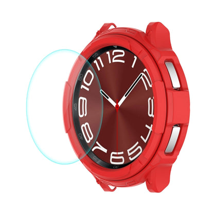 ENKAY Hat-Prince Boîtier de montre Armor 2 en 1 en TPU + Protecteur d'écran en verre trempé 0,2 mm 9H, For Samsung Galaxy Watch6 Classic 47mm, For Samsung Galaxy Watch6 Classic 43mm