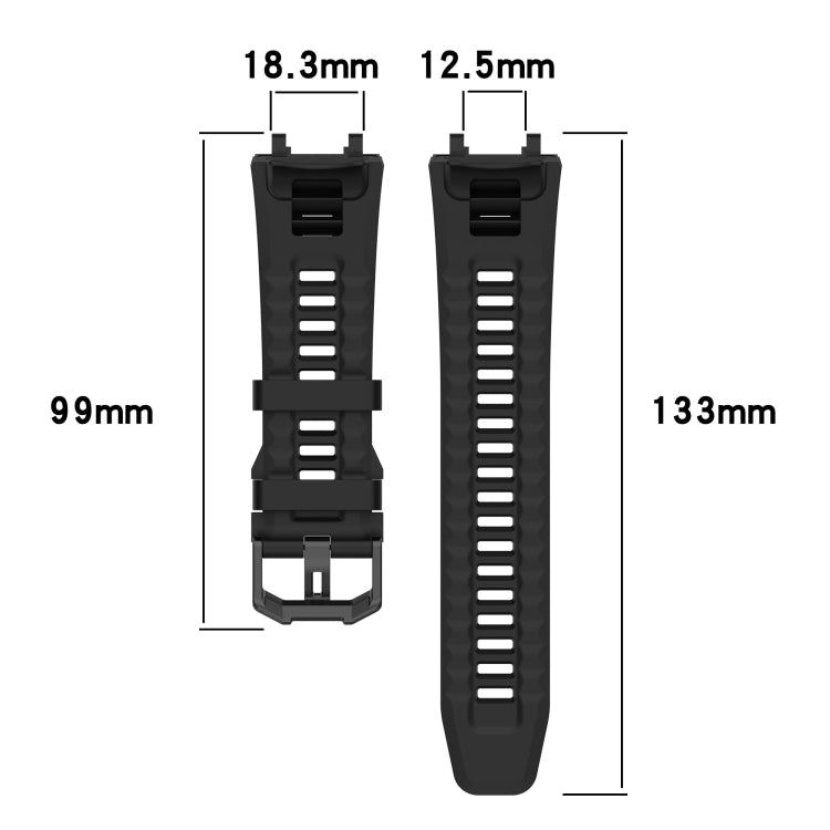 Bracelet de montre en silicone de couleur unie, For Amazfit Active Edge A2212