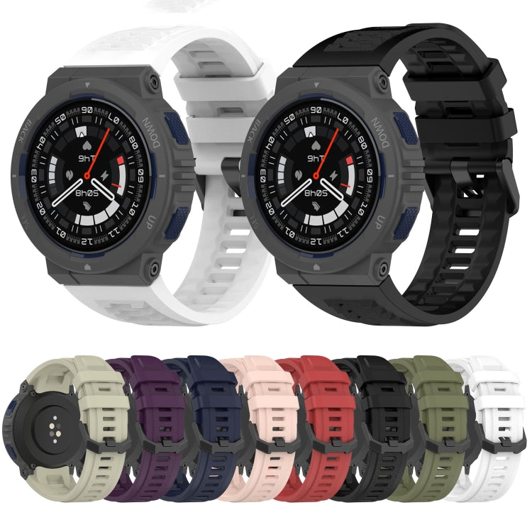 Bracelet de montre en silicone de couleur unie, For Amazfit Active Edge A2212