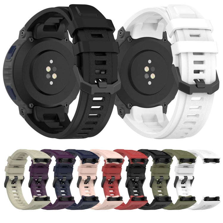 Bracelet de montre en silicone de couleur unie, For Amazfit Active Edge A2212