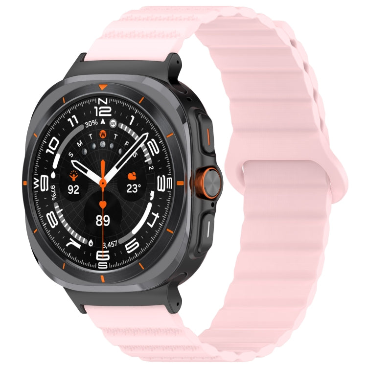 Bracelet de montre magnétique en silicone bicolore à motif pois pour Samsung Galaxy Watch Ultra 47 mm