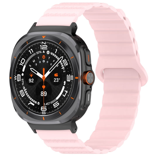 Bracelet de montre magnétique en silicone bicolore à motif pois pour Samsung Galaxy Watch Ultra 47 mm