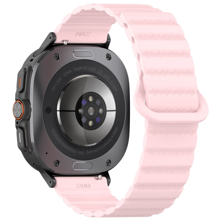 Bracelet de montre magnétique en silicone bicolore à motif pois pour Samsung Galaxy Watch Ultra 47 mm