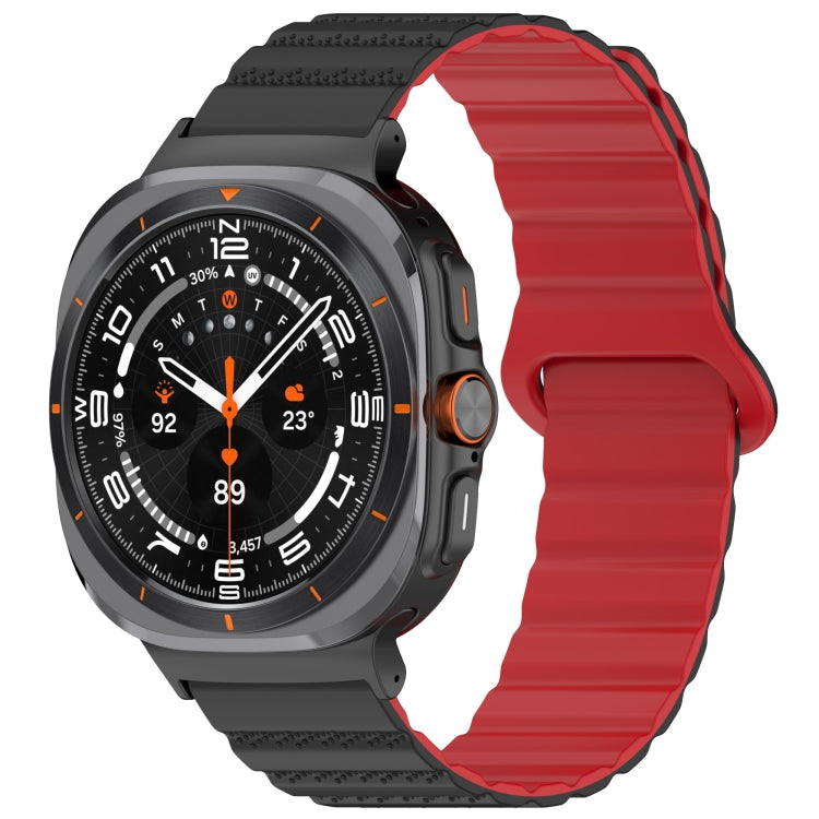 Bracelet de montre magnétique en silicone bicolore à motif pois pour Samsung Galaxy Watch Ultra 47 mm
