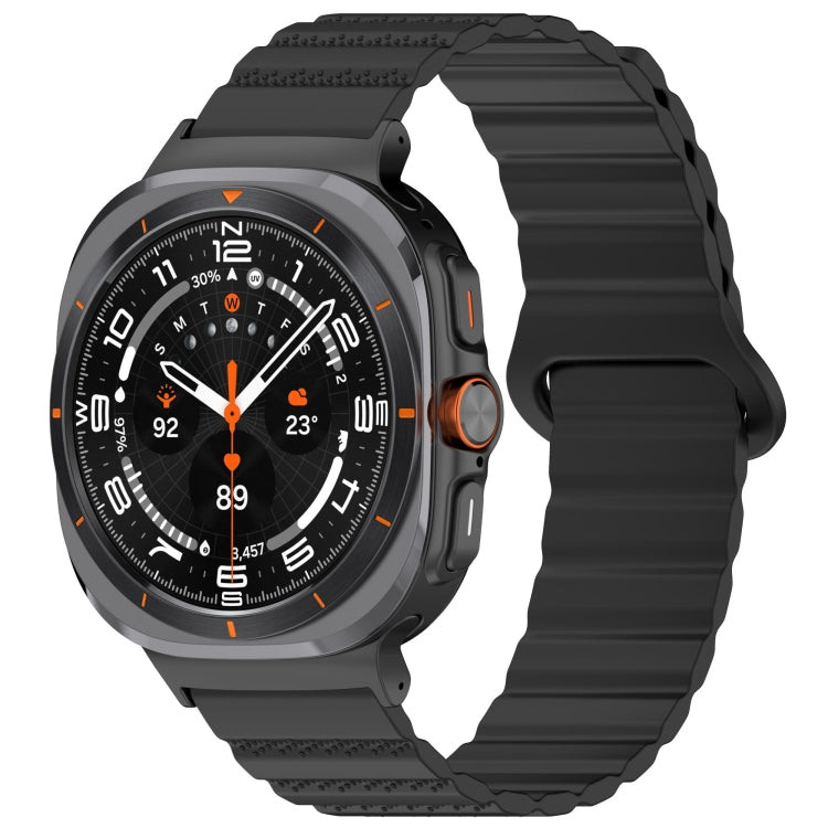 Bracelet de montre magnétique en silicone bicolore à motif pois pour Samsung Galaxy Watch Ultra 47 mm