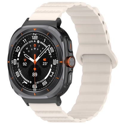 Bracelet de montre magnétique en silicone bicolore à motif pois pour Samsung Galaxy Watch Ultra 47 mm