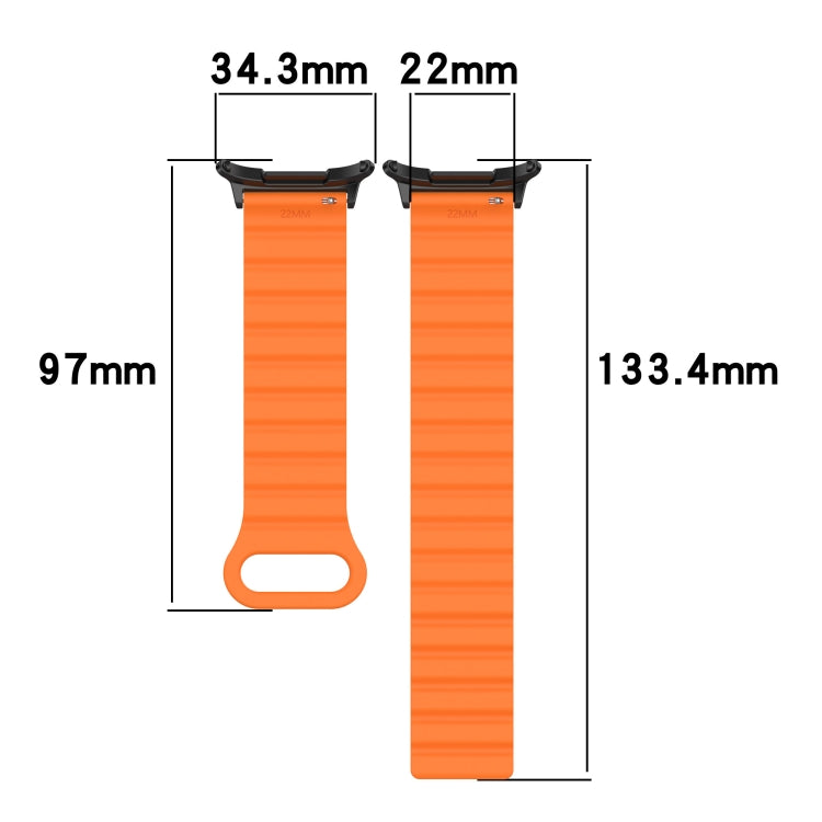 Bracelet de montre magnétique en silicone bicolore à motif pois pour Samsung Galaxy Watch Ultra 47 mm
