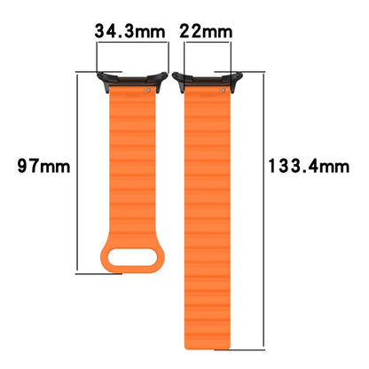 Bracelet de montre magnétique en silicone bicolore à motif pois pour Samsung Galaxy Watch Ultra 47 mm
