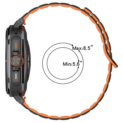Bracelet de montre magnétique en silicone bicolore à motif pois pour Samsung Galaxy Watch Ultra 47 mm