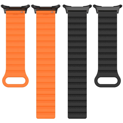 Bracelet de montre magnétique en silicone bicolore à motif pois pour Samsung Galaxy Watch Ultra 47 mm