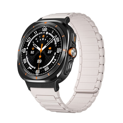 Pour Samsung Galaxy Watch Ultra 47 mm Bracelet de montre en silicone magnétique en forme de I avec connecteur noir