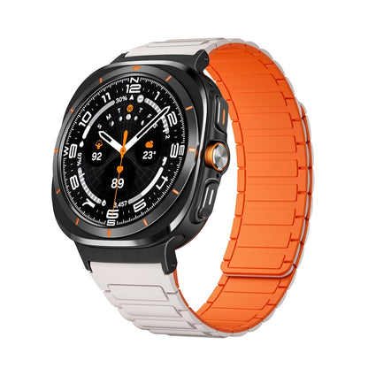 Pour Samsung Galaxy Watch Ultra 47 mm Bracelet de montre en silicone magnétique en forme de I avec connecteur noir