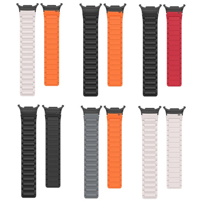 Pour Samsung Galaxy Watch Ultra 47 mm Bracelet de montre en silicone magnétique en forme de I avec connecteur noir