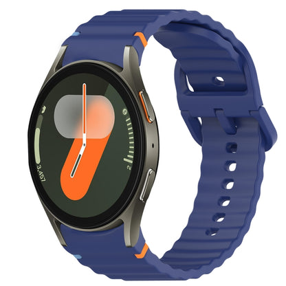 Bracelet de montre en silicone à dégagement rapide avec coutures à grain ondulé, For Samsung Galaxy Watch FE 40mm, For Samsung Galaxy Watch 7 44mm, For Samsung Galaxy Watch 7 40mm, For Samsung Galaxy Watch 6 Classic 47mm, For Samsung Galaxy Watch 6 44mm