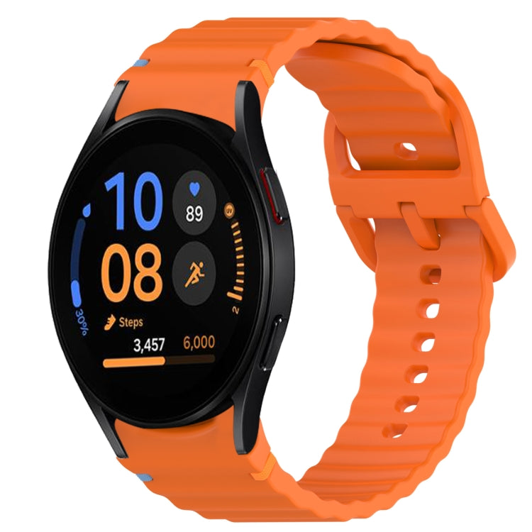 Bracelet de montre en silicone à dégagement rapide avec coutures à grain ondulé, For Samsung Galaxy Watch FE 40mm, For Samsung Galaxy Watch 7 44mm, For Samsung Galaxy Watch 7 40mm, For Samsung Galaxy Watch 6 Classic 47mm, For Samsung Galaxy Watch 6 44mm