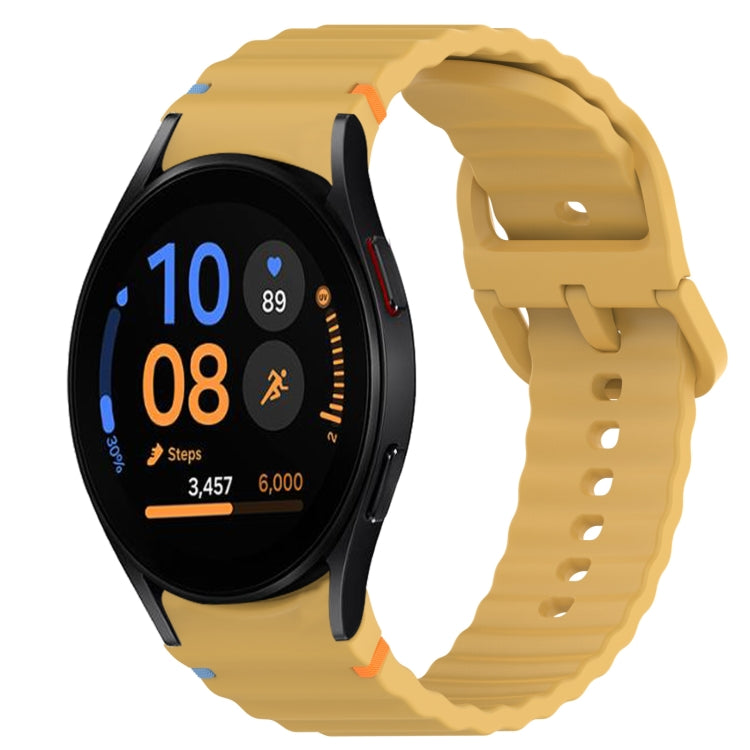 Bracelet de montre en silicone à dégagement rapide avec coutures à grain ondulé, For Samsung Galaxy Watch FE 40mm, For Samsung Galaxy Watch 7 44mm, For Samsung Galaxy Watch 7 40mm, For Samsung Galaxy Watch 6 Classic 47mm, For Samsung Galaxy Watch 6 44mm