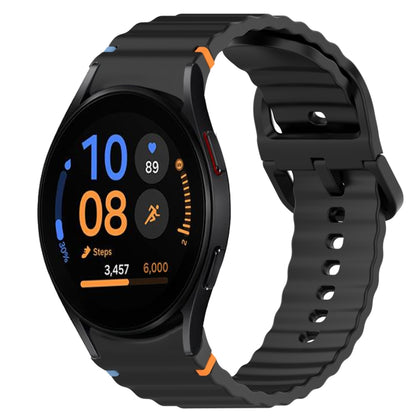 Bracelet de montre en silicone à dégagement rapide avec coutures à grain ondulé, For Samsung Galaxy Watch FE 40mm, For Samsung Galaxy Watch 7 44mm, For Samsung Galaxy Watch 7 40mm, For Samsung Galaxy Watch 6 Classic 47mm, For Samsung Galaxy Watch 6 44mm