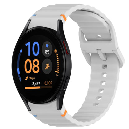 Bracelet de montre en silicone à dégagement rapide avec coutures à grain ondulé, For Samsung Galaxy Watch FE 40mm, For Samsung Galaxy Watch 7 44mm, For Samsung Galaxy Watch 7 40mm, For Samsung Galaxy Watch 6 Classic 47mm, For Samsung Galaxy Watch 6 44mm