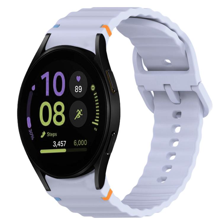 Bracelet de montre en silicone à dégagement rapide avec coutures à grain ondulé, For Samsung Galaxy Watch FE 40mm, For Samsung Galaxy Watch 7 44mm, For Samsung Galaxy Watch 7 40mm, For Samsung Galaxy Watch 6 Classic 47mm, For Samsung Galaxy Watch 6 44mm