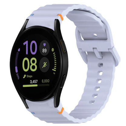 Bracelet de montre en silicone à dégagement rapide avec coutures à grain ondulé, For Samsung Galaxy Watch FE 40mm, For Samsung Galaxy Watch 7 44mm, For Samsung Galaxy Watch 7 40mm, For Samsung Galaxy Watch 6 Classic 47mm, For Samsung Galaxy Watch 6 44mm