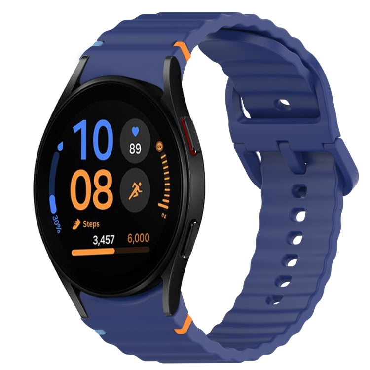 Bracelet de montre en silicone à dégagement rapide avec coutures à grain ondulé, For Samsung Galaxy Watch FE 40mm, For Samsung Galaxy Watch 7 44mm, For Samsung Galaxy Watch 7 40mm, For Samsung Galaxy Watch 6 Classic 47mm, For Samsung Galaxy Watch 6 44mm
