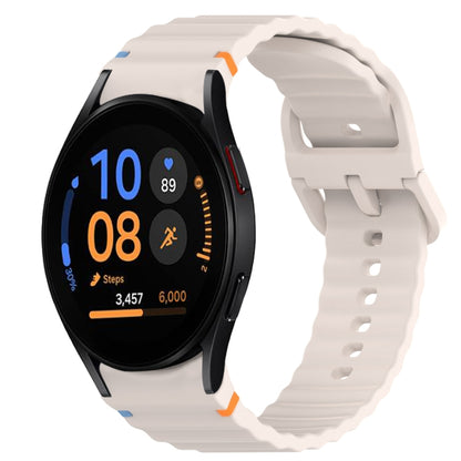 Bracelet de montre en silicone à dégagement rapide avec coutures à grain ondulé, For Samsung Galaxy Watch FE 40mm, For Samsung Galaxy Watch 7 44mm, For Samsung Galaxy Watch 7 40mm, For Samsung Galaxy Watch 6 Classic 47mm, For Samsung Galaxy Watch 6 44mm