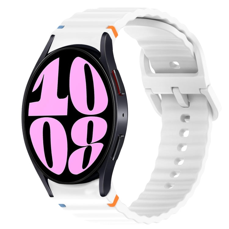 Bracelet de montre en silicone à dégagement rapide avec coutures à grain ondulé, For Samsung Galaxy Watch 6 40mm, For Samsung Galaxy Watch 6 Classic 43mm, For Samsung Galaxy Watch 5 Pro Golf Edition, For Samsung Galaxy Watch 5 Golf Edition             ...