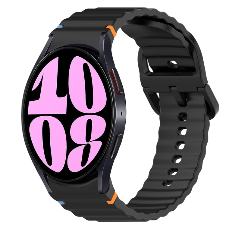 Bracelet de montre en silicone à dégagement rapide avec coutures à grain ondulé, For Samsung Galaxy Watch 6 40mm, For Samsung Galaxy Watch 6 Classic 43mm, For Samsung Galaxy Watch 5 Pro Golf Edition, For Samsung Galaxy Watch 5 Golf Edition             ...