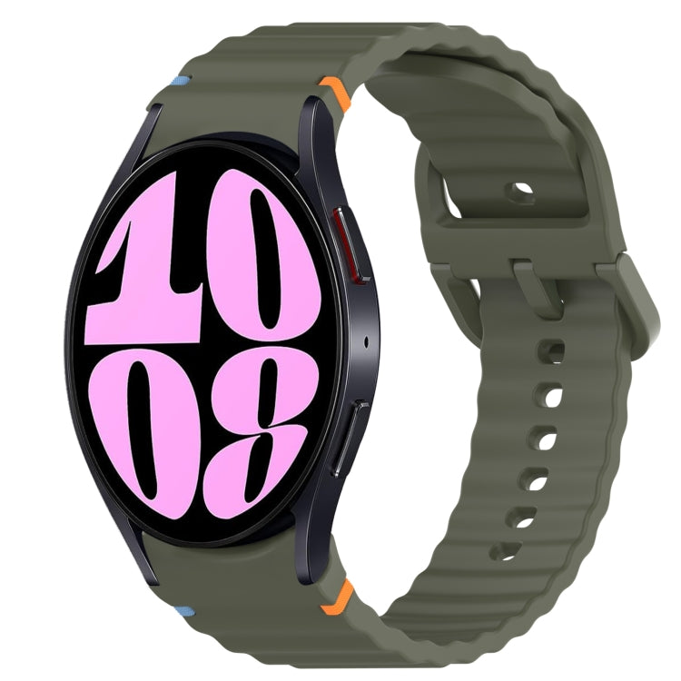 Bracelet de montre en silicone à dégagement rapide avec coutures à grain ondulé, For Samsung Galaxy Watch 6 40mm, For Samsung Galaxy Watch 6 Classic 43mm, For Samsung Galaxy Watch 5 Pro Golf Edition, For Samsung Galaxy Watch 5 Golf Edition             ...